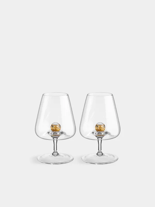 Коньяк стақаны, 430 мл, 2 дана, хрусталь шыны, Кәріптас шар, Sorento, image-0