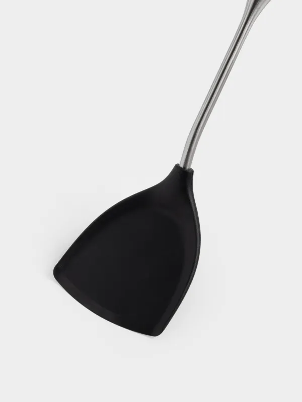 Қалақ, 38 см, силикон/болат, қара, Nova black, image-1