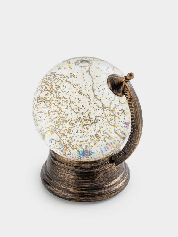 Снежный фонарь, 14x16 см, с подсветкой, пластик, бронзовый, Глобус, Bronze style, image-1