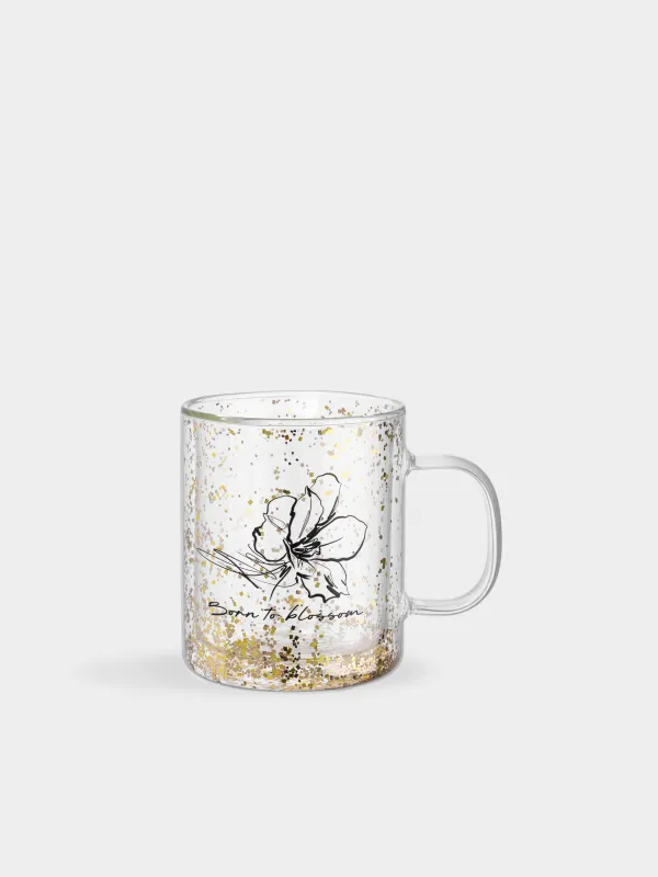 Саптыаяқ, 330 мл, шыны Б/жылтырақтар, Гүл, Air decor, image-0