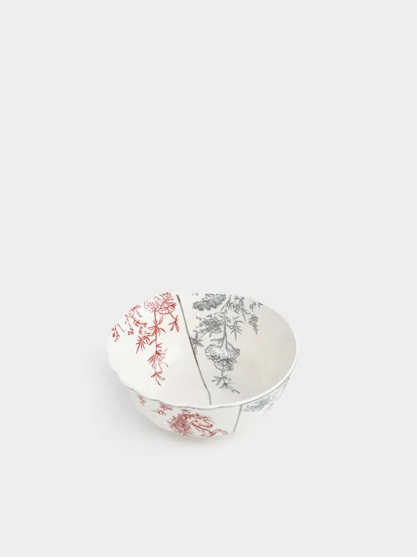 Салат ыдысы, 15х6 см, 500 мл, фарфор N, ақ, күміс жиектері бар, Жылқы, Kairon horse, image-1