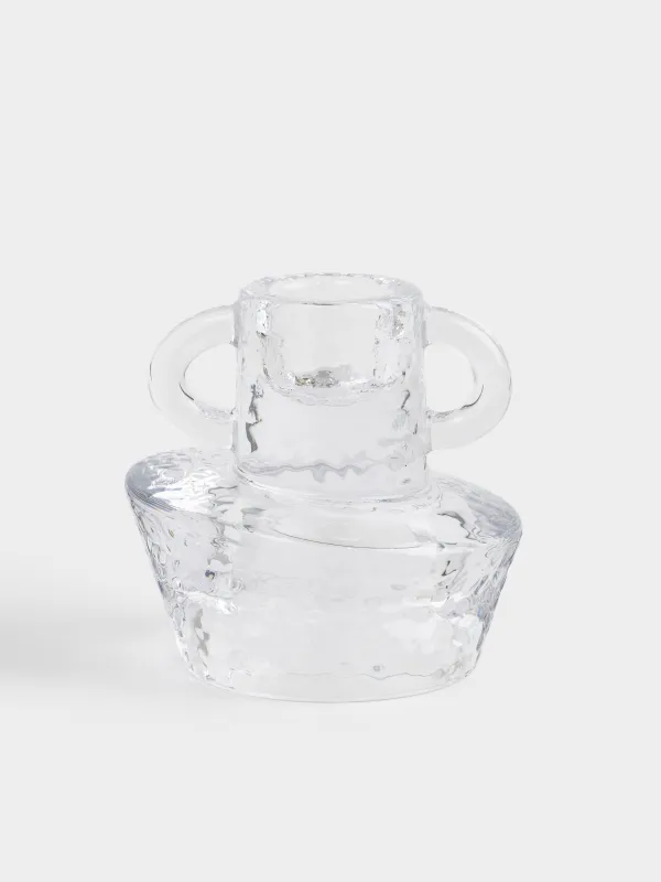 Подсвечник, 7 см, для тонкой свечи, стекло, Ripply, image-0