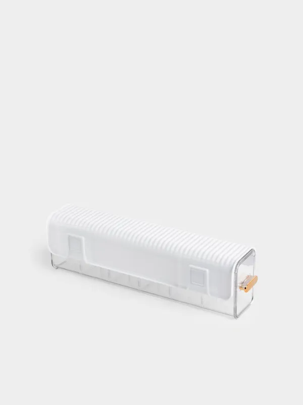 Іш киімдер мен шұлықтарға арналған органайзер, 36х11 см, қабырғаға орнатылатын, жылжымалы, пластик, ақ, Compact, image-1