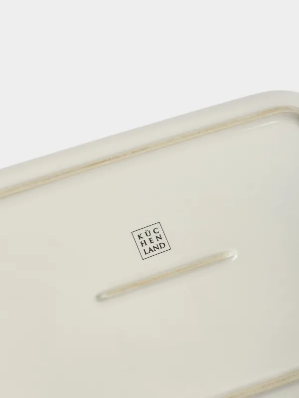 Пісіруге арналған табақ, 27х20 см, керамика, тікбұрышты, сүт, cakes ivory, image-8