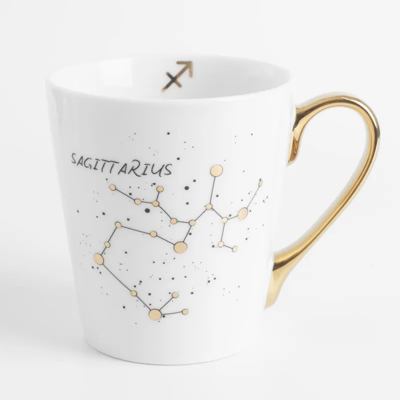 Саптыаяқ, 400 мл, фарфор N, сүт түсті-алтын, Мерген, Zodiac