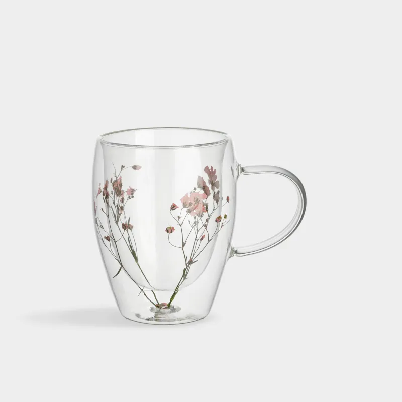 Саптыаяқ, 350 мл, шыны Б, ішінде кептірілген гүлдері бар, Air decor