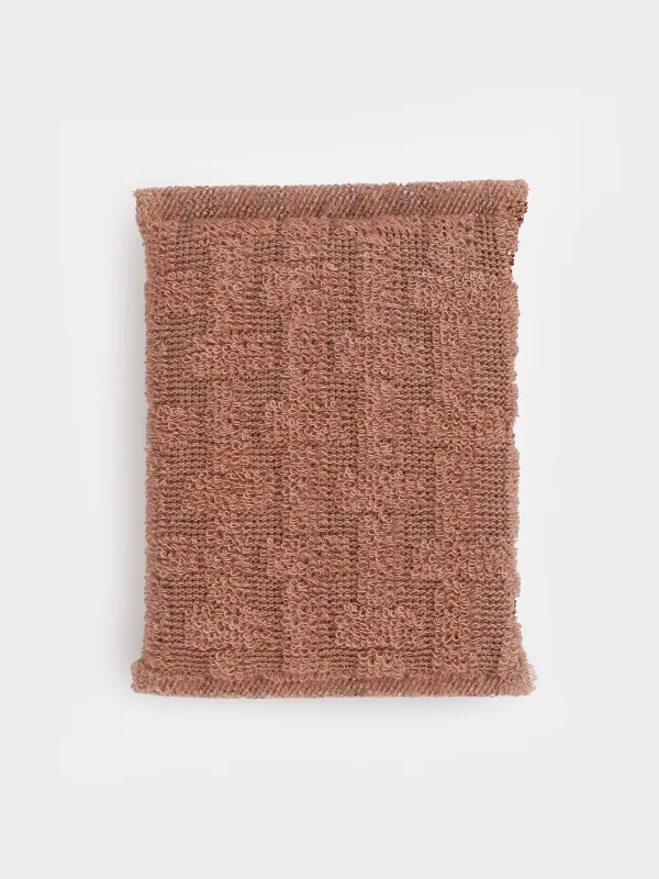 Ыдыс жууға арналған губка, 12х9 см, екі жақты, полиэстер / көбік, қола, табан, Clean, image-3