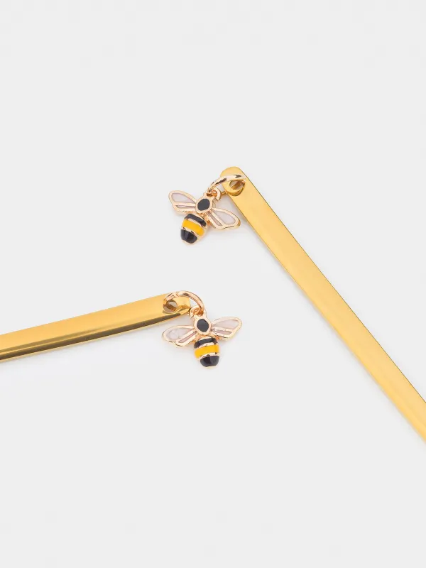 Десерт қасығы, 14 см, 2 дана, болат, алтын, Ара, Honey, image-3