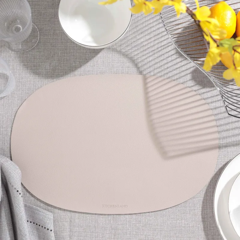 Аспаптарға арналған майлық, 30х45 см, ПВХ, сопақ, бежевый, рок, image-1