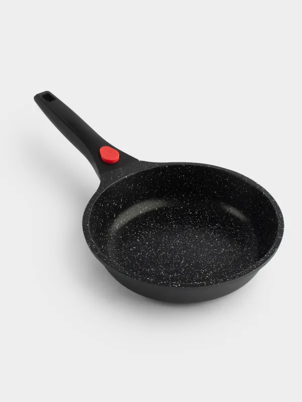 Сковорода, 20 см, съемная ручка, с покрытием, алюминий, Solution Red 2, image-1
