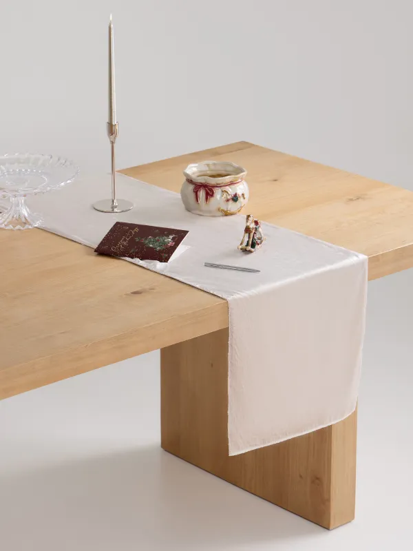 Үстел төсеніші, 40х160 см, барқыт, сарғылт-қоңыр, Winter Antarctica, image-6