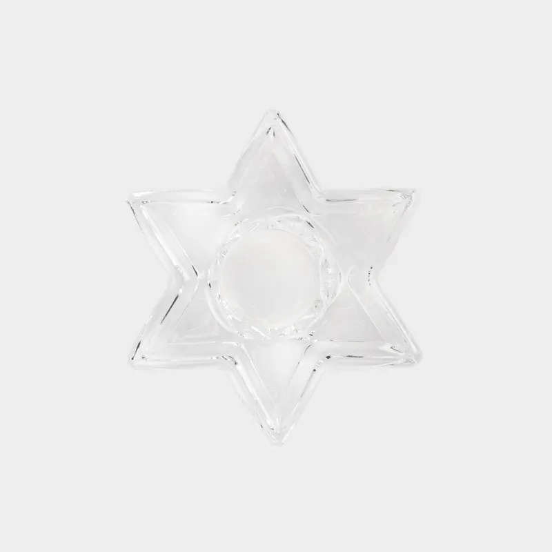 Подсвечник, 6x2 см, для тонкой свечи, стекло, Звезда, Star, image-1