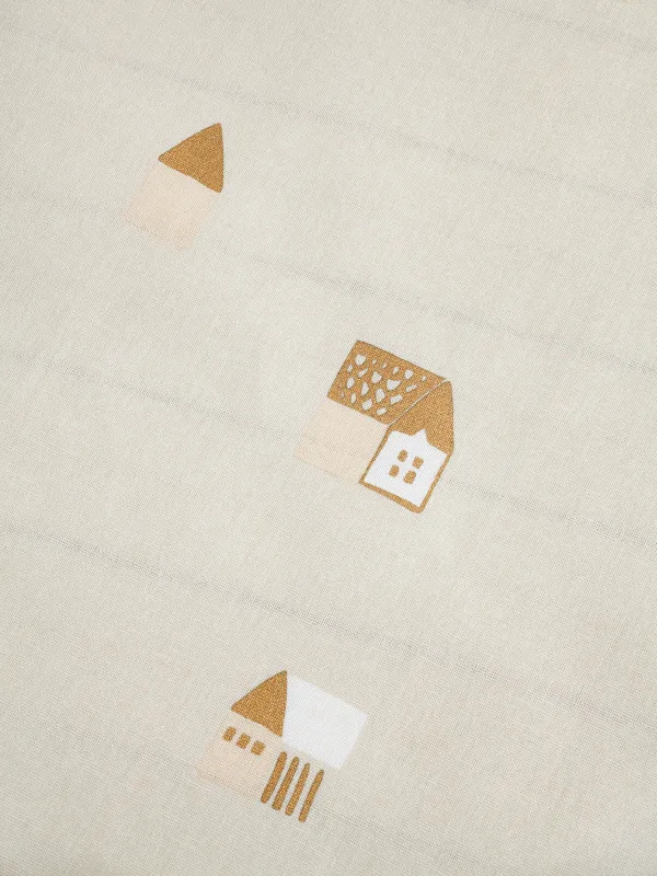 Асүйлік сүлгі, 40х60 см, 2 дана, мақта, ақ/сарғылт-қоңыр, Жолақтар/Гүлдер, Meadow, image-5