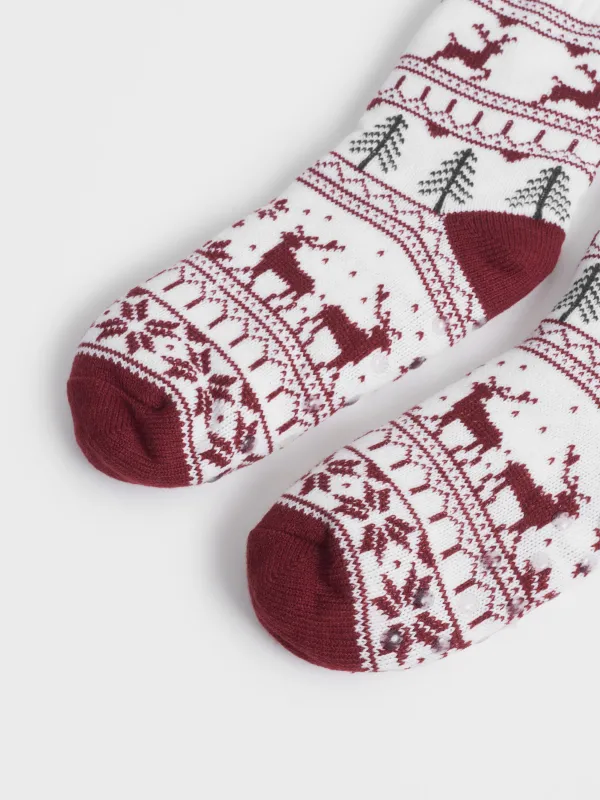 Носки женские, акрил/шерпа, Hot winter, image-3