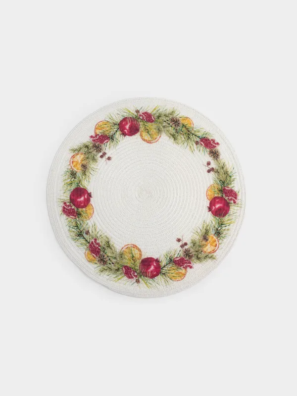 Салфетка под приборы, 38 см, Гранаты и апельсины, Rotary print, image-0