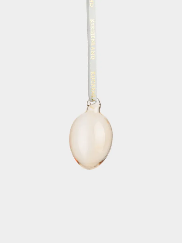 Подвеска декоративная, 3х4 см, стекло, бежевая, Rustic Easter, image-1