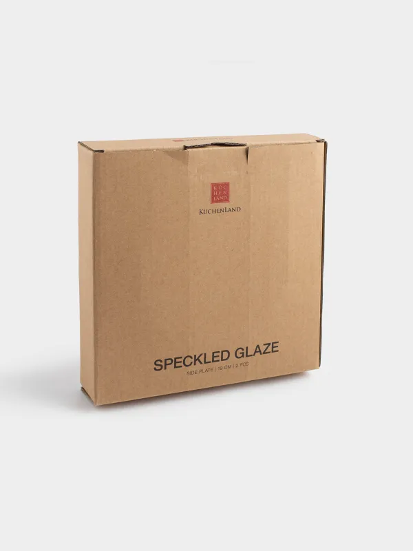 Тарелка закусочная, 19 см, 2 шт, каменная керамика, бежевая, в крапинку, Speckled glaze, image-5