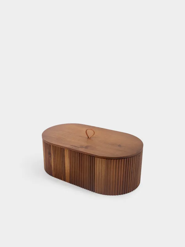 Хлебница, 33х18х13 см, дерево, овальная, Noble flow, image-1