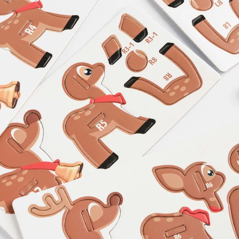 Шығармашылыққа арналған жиынтық, 8х6 см, картон, 3D-конструктор, Бұғы, Childhood, image-3