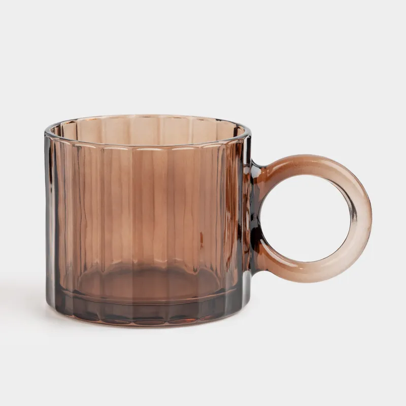 Кружка, 300 мл, стекло, коричневая, Clear color