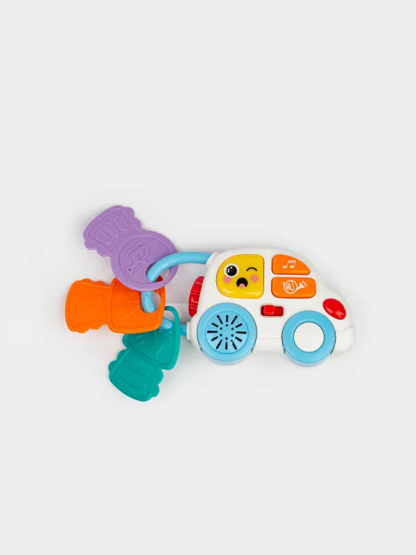 Тістегіш ойыншық 20х8 см, музыкалық, жарықтандырылған, пластик/полипропилен, Көлік, Traffic, image-3