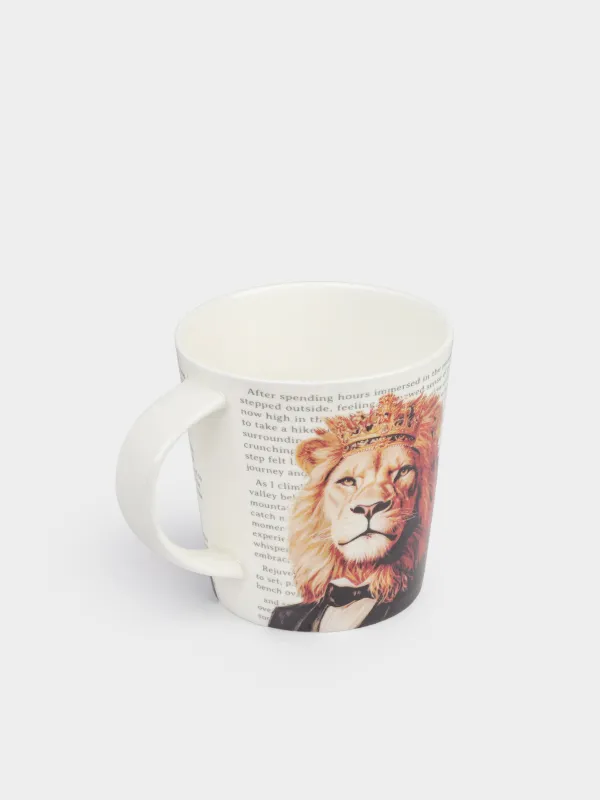 Кружка, 450 мл, Лев в костюме, Brutal style, image-1