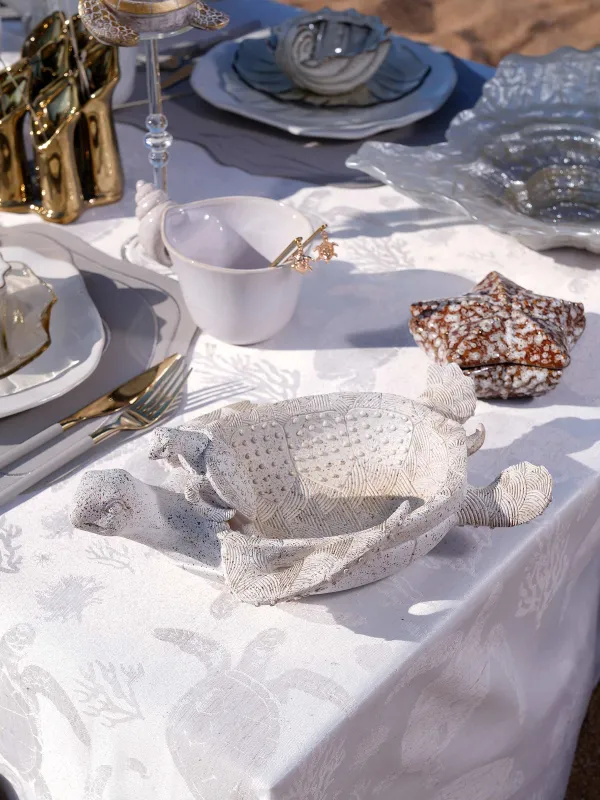 Сәндік ыдыс, 31х24х13 см, полирезин, құм, Балапаны бар тасбақа, Grand turtle, image-6