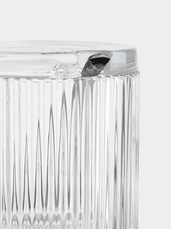 Сахарница, 10 см, 390 мл, с ложкой, стекло Р/сталь, Ribby, image-1