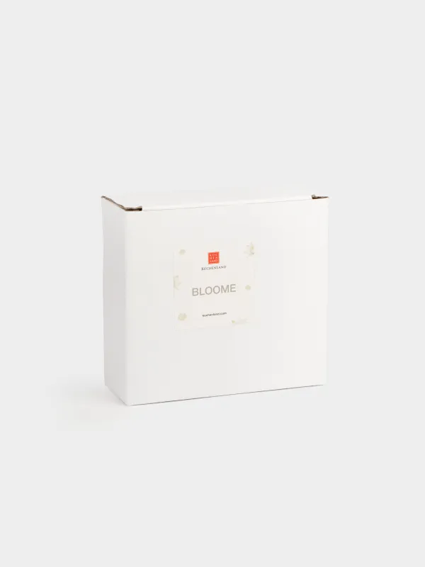 Подсвечник, 11х5 см, для тонкой свечи, фарфор P, зеленый, Цветок, Bloome, image-4