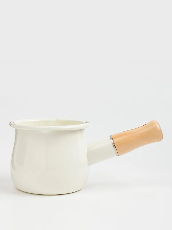 Турка, 550 мл, эмальданған металл/ағаш, сүт түстес, Nostalgia, image-0