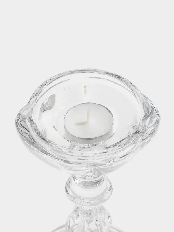 Шам ұстағыш, 20 см, бір шамға арналған, сабағында, шыны, Clear, image-5