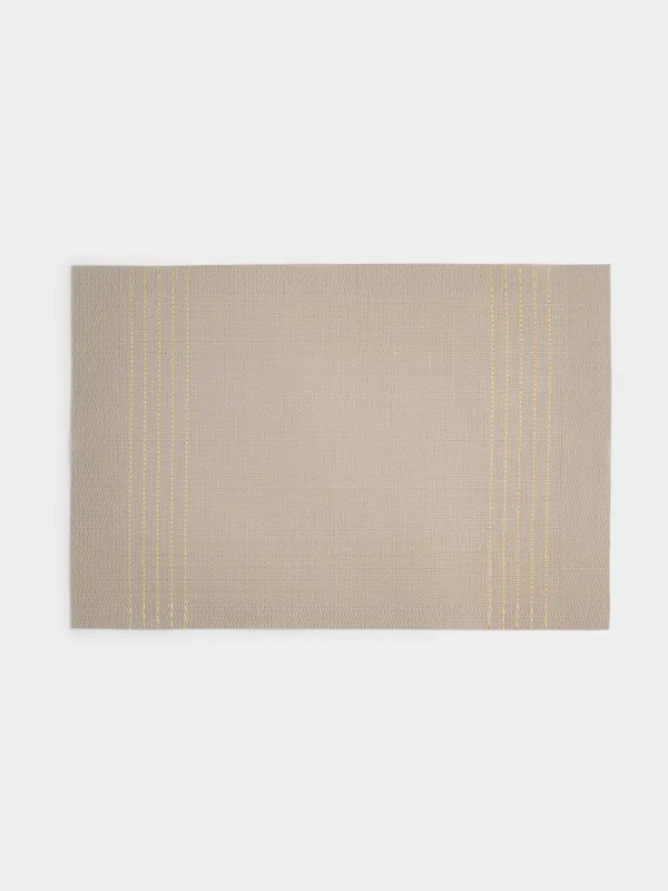 Аспаптарға арналған майлық, 30х45 см, ПВХ/полиэстер, тікбұрышты, құмды, Алтын сызықтар, Solid, image-0