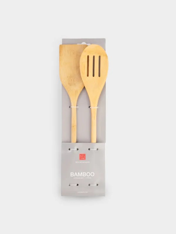 Набор кухонных принадлежностей, 2 пр, лопатка/шумовка, бамбук, Bamboo, image-5