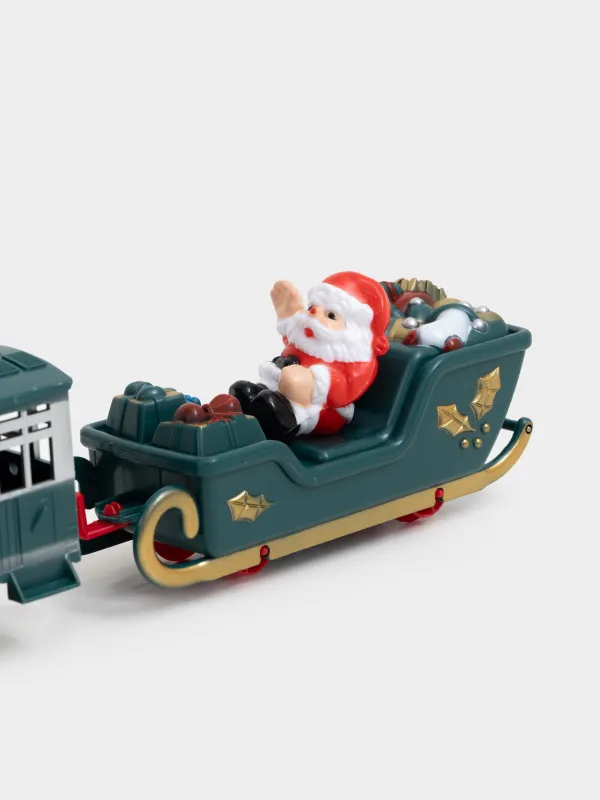 Ойыншық теміржол, L, музыкалық, жарықтандырылған/түтіні бар, пластик, Пойыз, Game rail, image-5