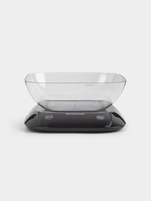 Весы кухонные, 19х17 см, с чашей, электронные, пластик, черные, Libra