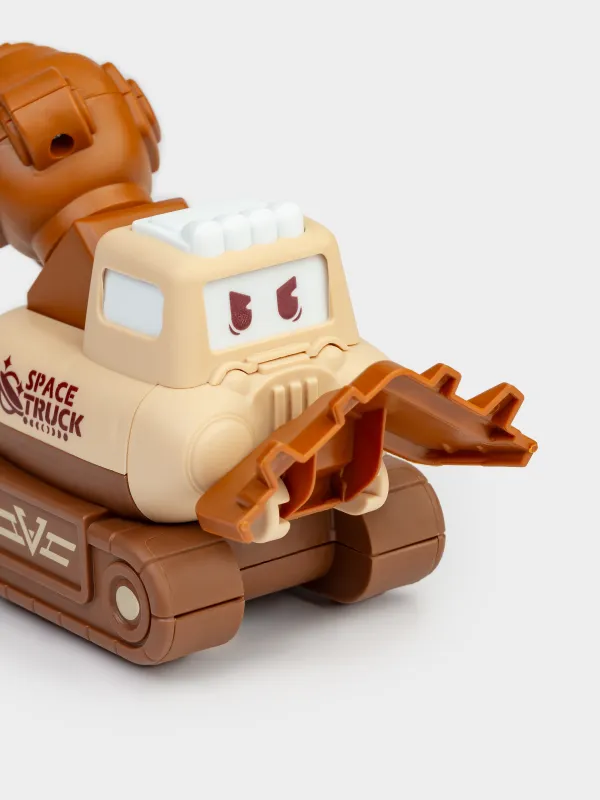 Ойыншық, 12х11 см, пластик, қоңыр, Бульдозер, Traffic, image-5