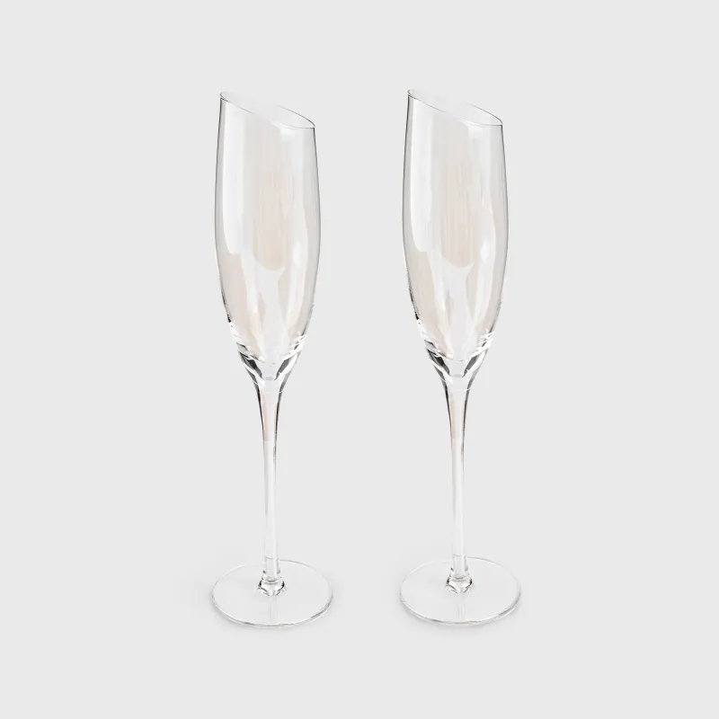 Шампан бокалы, 180 мл, 2 дана, шыны, інжу, Charm l polar