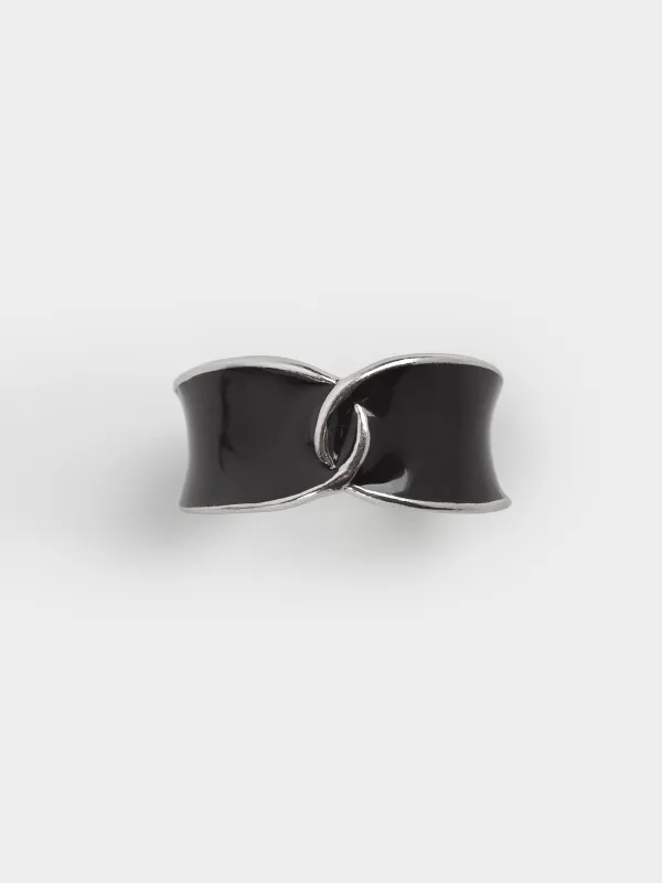 Сақина, өлшемі S-M, бірыңғай өлшем, металл/акрил, алтын сарғылт-қоңыр, Jewelry, image-4