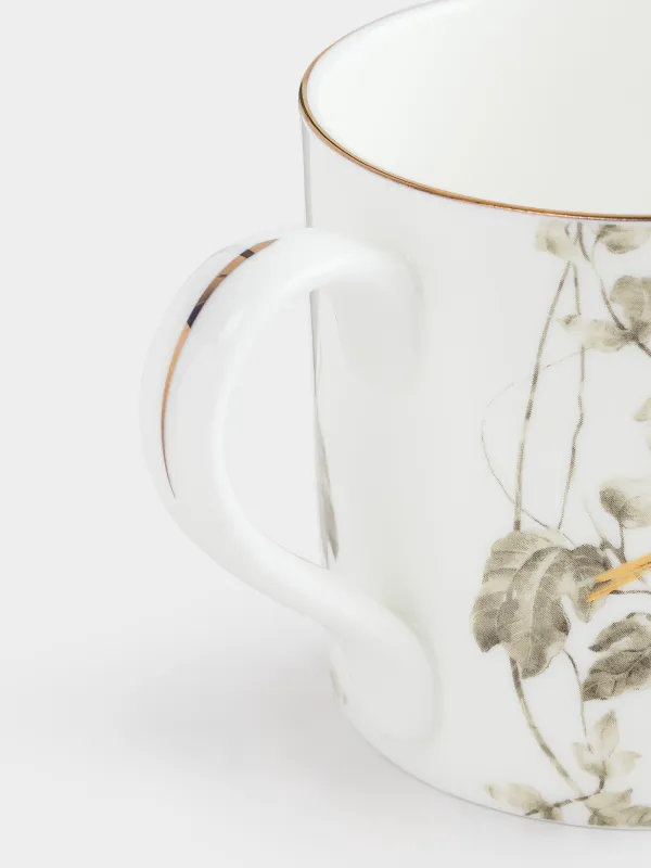 Саптыаяқ, 380 мл, фарфор F, алтын жиегі бар, Боялған малюр, Paradise bird, image-2