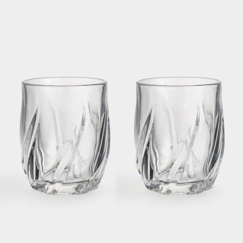 Виски стақаны, 9 см, 360 мл, 2 дана, шыны Р, Crumpled