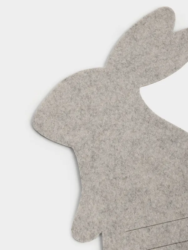 Ас құралдарына арналған қалта, 30х20 см, киіз, сарғылт-қоңыр, Қоян, Felt mat, image-2