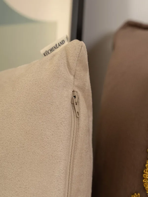 Сәндік жастық, 45х45 см, полиэстер/спандекс, құм, Neutral, image-6