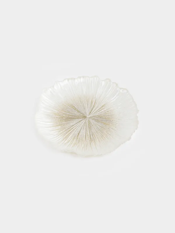 Тіскебасар тәрелкесі, 21 см, шыны Р, сүт түстес/шампан, Verge, image-1