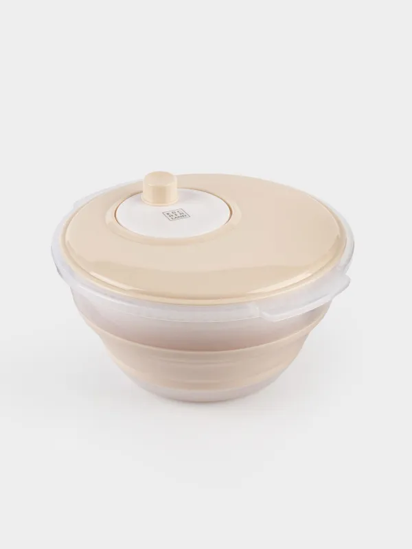 Көкөніске арналған кептіргіш, 30 см, механикалық, жиналмалы, пластик/резеңке, сұр-сарғылт қоңыр, Foldaway, image-4