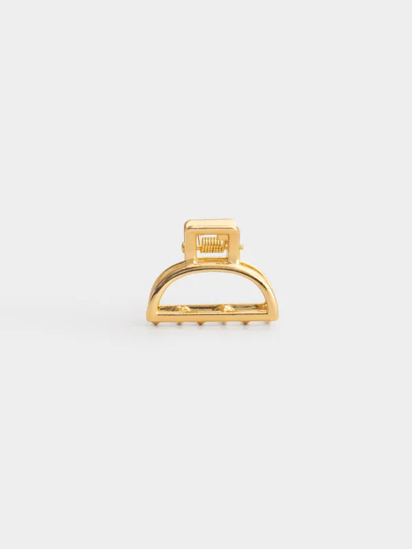 Шашқа арналған қыстырғыш, 3 см, металл, алтын, Краб, Fantastic gold, image-0