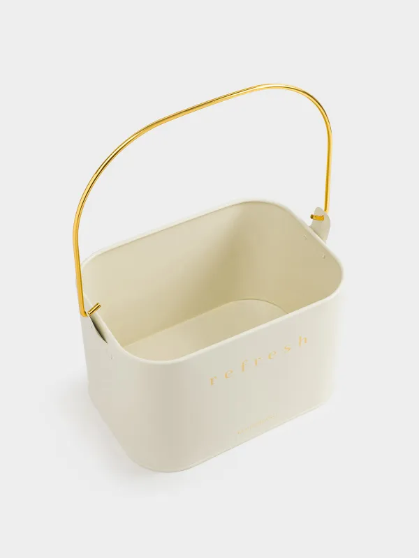 Жуғыш заттарға арналған органайзер, 21х15 см, тасымалданатын, металл, ақ, Compact gold, image-2