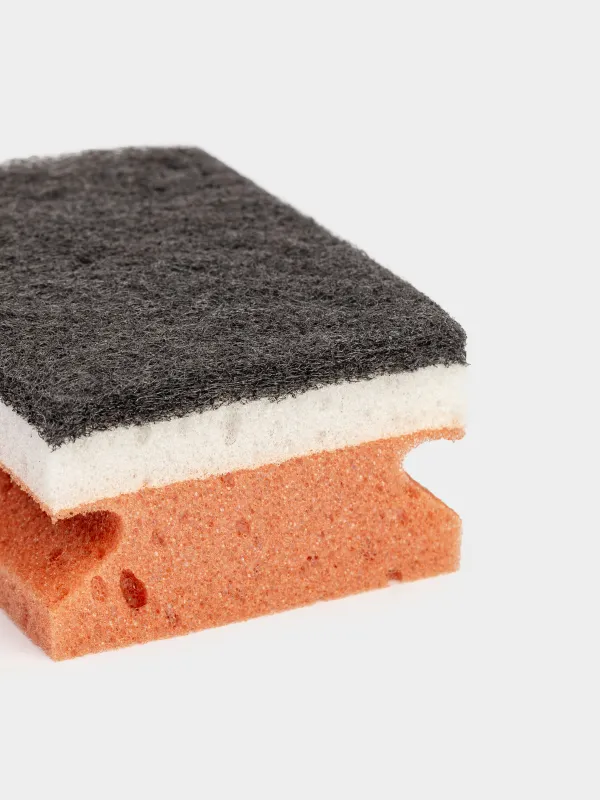 Губка для мытья посуды, 4 шт, Clean, image-3