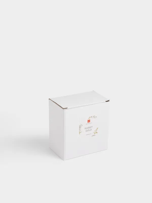 Статуэтка, 11 см, керамика D, золотисто-белая, Кролик с яйцом, Rabbit gold, image-5