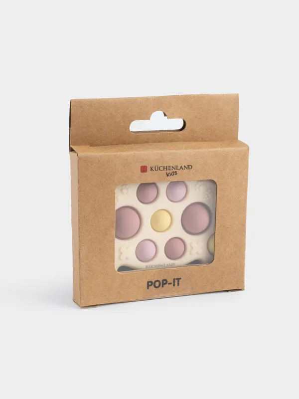 Дамытушы ойыншық, 10х8 см, пластик/силикон, сарғылт-қоңыр, Мысық-ойын пульті, Pop-it, image-5