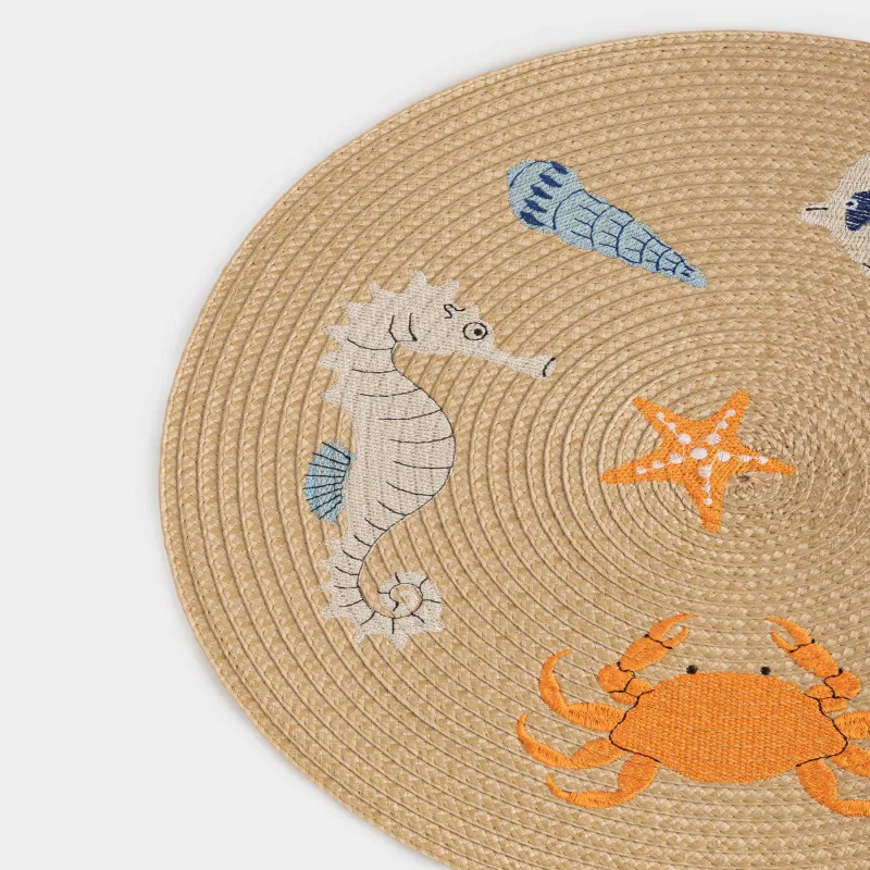 Салфетка под приборы, 38 см, Морские обитатели, Circle embroidery, image-2